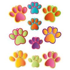 dog paw gift tags