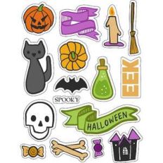 ml spooky scary stickers