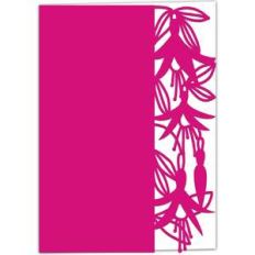 fuchsia lace edged card
