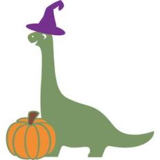 dinosaur and pumpkin