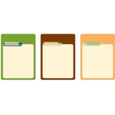 washi tape journaling cards - set 2 autumn / fall colours