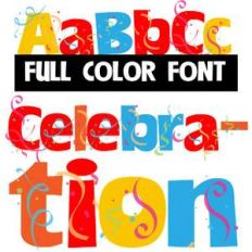 celebration color font