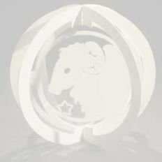 one layered pop up sphere aries