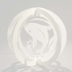 one layered pop up sphere pisces