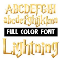 lightning color font