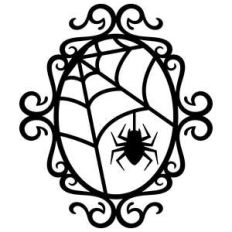 halloween mirror spider web