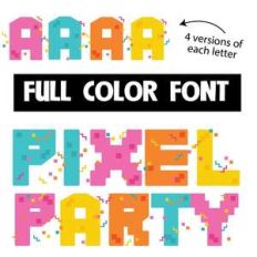 pixelcraft party color font