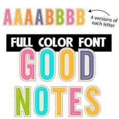 good notes color font