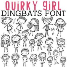 cg quirky girl dingbats
