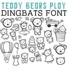 cg teddy bears play dingbats