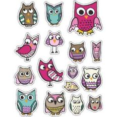 ml autumn owls stickers