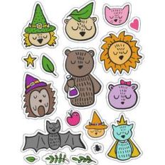 ml boo halloween animals stickers