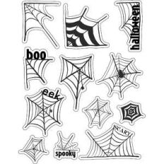 ml halloween spider webs stickers