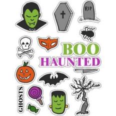 ml scary spooky halloween stickers