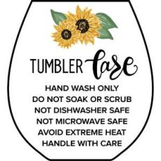 wine tumbler sunflower care card