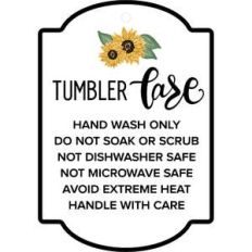 care instructions sunflower tag