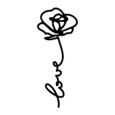 love word with rose