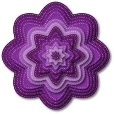 nested stitched flower