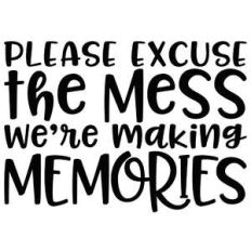 please excuse the mess we're making memories quote