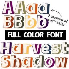 harvest shadow color font