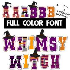 whimsy witch color font