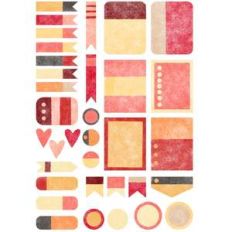 warm watercolor planner stickers