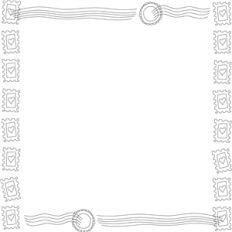 postage stamp border sketch