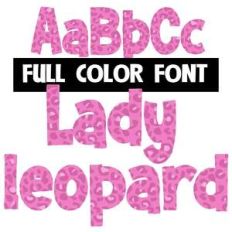 lady leopard color font