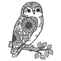 owl autumn leaves mandala