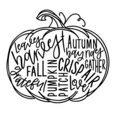 pumpkin word art