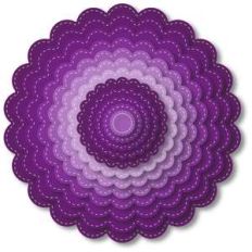 nested stitched scalloped circles