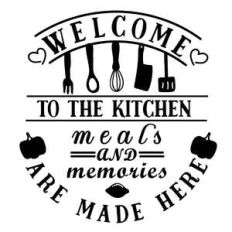 welcome to the kitchen meals and memories are made here