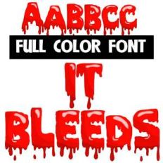 it bleeds color font