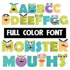 monster mouths color font