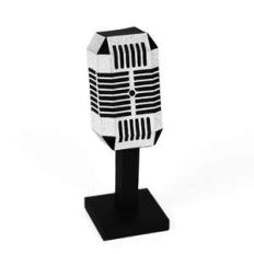 retro microphone box