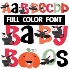baby boos color font