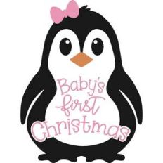 baby's first christmas penguin girl