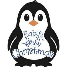 baby's first christmas penguin boy