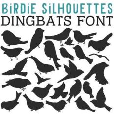 cg birdie silhouettes dingbats