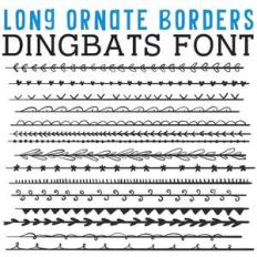 cg long ornate borders dingbats