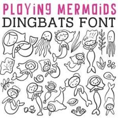 cg playing mermaids dingbats