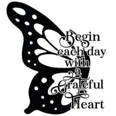 begin each day with a grateful heart butterfly quote