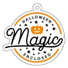 halloween magic label and tag