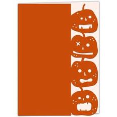 halloween pumpkin lantern edged card