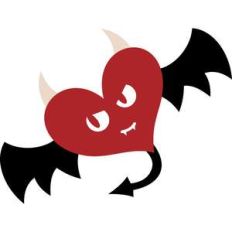 halloween bat heart