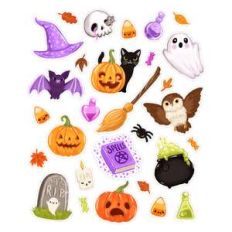 halloween kawaii planner stickers