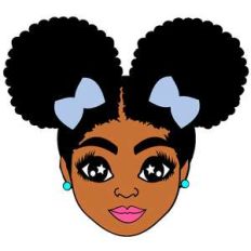 afro puffs teenager girl