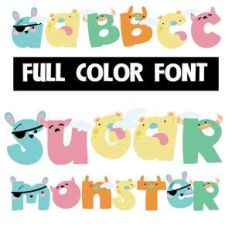 sugar monster color font