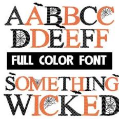 something wicked color font