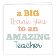 thank you to an amazing teacher